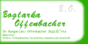 boglarka offenbacher business card
